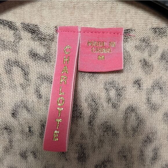 CHARLOTTE Leopard Print Lace Long Cardigan M - Picture 4 of 7